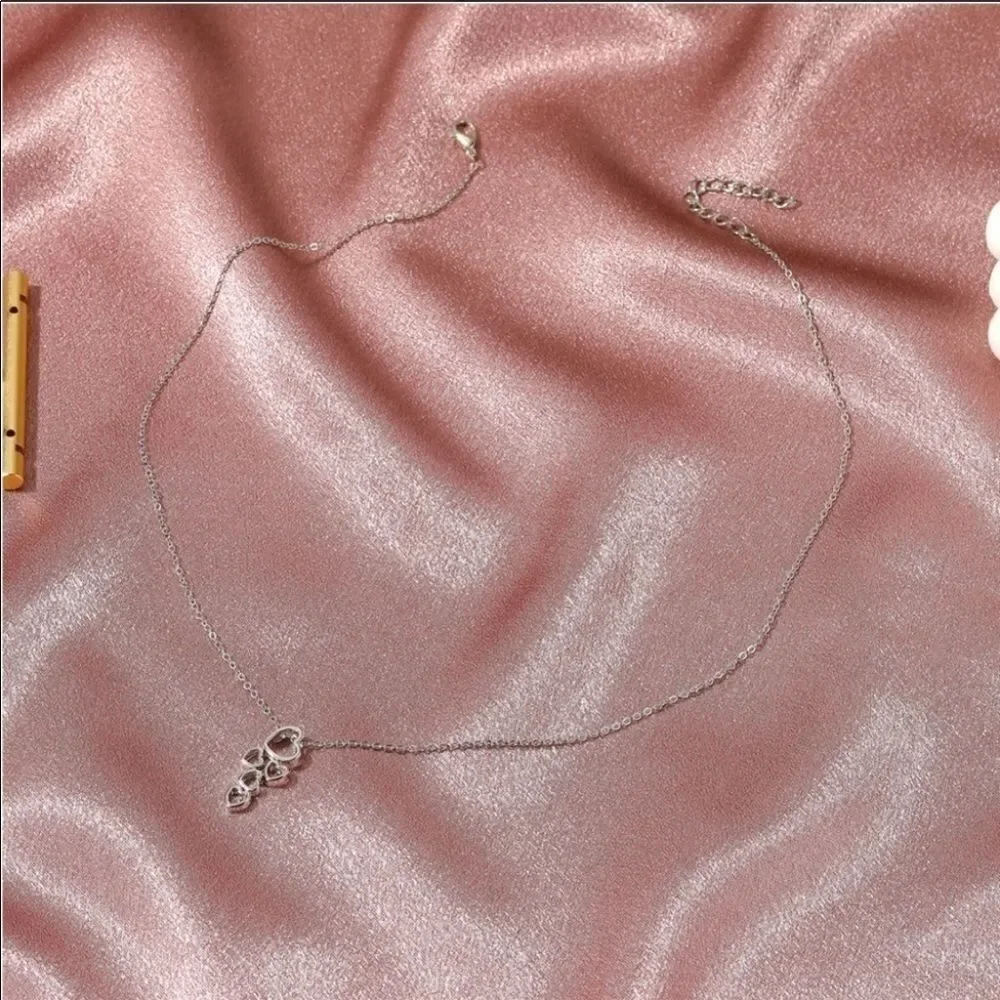 Necklace Heart pendant Zinc alloy Electroplated